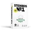 Steinbeis - N° 1 ClassicWhite, carta reprografica, 100% riciclata, colore naturale, 80 g, A4, Ange blu, risma di 500 fogli