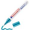 edding 750 Marcatore a Vernice Lucida, Azzurro, 1 Pennarello, Punta Rotonda 2-4 Mm, Pennarello Indelebile per Vetro, Pietra, Legno, Plastica, Carta, Impermeabile, Alta Copertura
