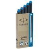 Parker 723477 - Ricambio per penna stilografica blu - pacco da 5 cartucce