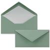 NEUSER PAPIER 50 x buste da lettera DIN lunga - Eucalyptus con interno in seta bianca - 11 x 22 cm - 110 g/m² - ideali per inviti, biglietti di Natale, biglietti di auguri della serie FarbenFroh