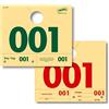 Versa-Tags 1000 numeri di spedizione per auto, per specchi, numerati 000-999 RL78, stile rosso e verde, numeri di spedizione per servizi, cartoncini Manilla, con intaglio da 1,25