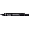 PENTEL Set di 12 pennarelli indelebili N50, punta tonda, 2 mm, colore: nero