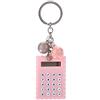 ASHATA Mini Calcolatrice, 8 cifre Calcolatrice Tascabile Calcolatrice Portatile, calcolatrice a Pile Calcolatrice Tascabile con Portachiavi per Bambini, Amici, colleghi 4 Colori(Rosa)
