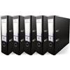 Netuno 5x raccoglitore a leva a4 nero registratore dorso 8 cm con 2 anelli classificatore documenti grande faldone ad anelli a4 dossier ufficio archiviazione documenti cartella archivio