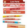 melu kids® Etichette Adesive Personalizzate per Scuola (75, Rosso) | Adesivi Personalizzabili per Penne, Matite e Cancelleria, Resistenti all'Acqua e Lavastoviglie, Etichette Adesive Scuola Nome