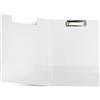 Netuno 1 raccoglitore per portablocco, formato A4, con clip, colore bianco, con coperchio, in metallo, in plastica, con clip