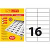 PLANET GROUP SRL etichette adesive 105x37 mm bianche con adesivo permanente.