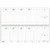 Agendepoint.it Planning settimanale 2027 COLORS spiralato 10x30cm su due pagine,orario 8-22, giorni in 7 vari colori