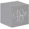 Social Crazy Scatole Portaconfetti cubetto per cerimonie Personalizzate - 18 Anni Argento - Scatoline Bomboniere battesimo, compleanno, porta bomboniere personalizzato MADE IN ITALY (Pz 10)