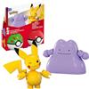 Mega Brands MEGA Pokémon - 2 Poké Balls con Pikachu e Ditto, set da costruire con 42 pezzi, include le action figures dei due personaggi Pokémon, giocattolo per bambini, 6+ anni, JCT43
