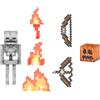 Mattel Minecraft - Scheletro Livello Diamante, action figure alta 14cm con design pixelato e 6 accessori inclusi, personaggio dal videogioco da collezione, giocattolo per bambini, 6+ anni, HTM06