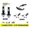Autokit 2 Ganci Vetri Posteriori Finestrini per Panda Classic per Voletto + KIT Riparaz
