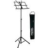 Proel RSM600 Leggio Musicale professionale in robusto acciaio tubolare con Borsa Trasporto, Nero Opaco