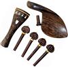 ZETION 1 set di violini 4/4 accessori intagliati, cordiera + piroli + puntale + mentoniera accessori per violino (Color : Ox horn wood)