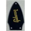 jiahecl Battipenna per chitarra con logo Gibson Flying V (3 strati nero (logo oro))