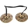 ifundom Set di Cembali in Ottone Dorato per Meditazione e Relax Design Intricato, Strumento Spirituale Duraturo per Bagni Sonori e Mindfulness Stili multipli