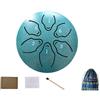 Generic RainDrum - Tamburo per la pioggia in acciaio per esterni, per meditazione, 7,6 cm, 6 note, strumento RainDrum per giardino esterno (verde)