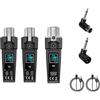 BlissfulAbode Sistema microfonico wireless 2.4G con trasmettitore e ricevitore UHF XLR per mixer audio, gamma dinamica 110 dB, 0,2% THD, distanza di trasmissione 30-50 m per basso elettrico e chitarra (uno e due)