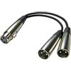 keepdrum Keep Drum yc029 XLR Splitter Dual XLR Adapter 2 X maschio a 1 X femmina a 3 poli