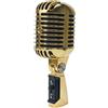 Marsrut Microfono vintage retrò Old School, microfono cardioide vocale dinamico professionale classico cablato per karaoke performance live registrazione in studio scena canto, puntello in metallo alla moda