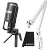RØDE Rode NT-USB+ Plus microfono a condensatore USB + PSA1+ Plus braccio snodato bianco + panno in microfibra Keepdrum