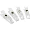 Keepdrum Clip per spartiti, clip per spartiti, trasparenti, 4 pezzi