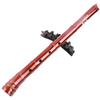 NeuneL Shakuhachi - Flauto di bambù standard 1.8 Shakuhachi pentatonico D/F/G/A/C (D/F) Strumento zen for bocchino Shakuhachi con estremità della radice e bordo naturale. (Color : Red_A tube in E)