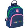 safta BENETTON DAMERO - Mini zaino per uso quotidiano, ideale per bambini di diverse età, comodo e versatile, qualità e resistenza, 25 x 13 x 30 cm, Blu navy, M, Casual