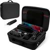 FIWWAT Carrying Case for Nintendo Switch 2, Portable Travel Storage with Game Card Slots, Fit for Switch 2 Console Pro Controller, Dock & Accessories, Waterproof Hard Protective Shell - Black