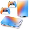 GALSOR Protettivo Pelle Decalcomanie Anime Console Per PS5 Disk Edition 2 Controller Pellicola Vinile Avvolge, Durevole, Resistente Graffi 93196 Senza Bolle E Senza Residui