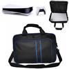 Generic Custodia per PS5, borsa da viaggio per console PS5 Disc/Digital Edition e controller, borsa a tracolla protettiva per PS5 Custodia per accessori (Blu)