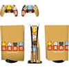 PDURMBUAB Nessuna Schiuma Nessuna Bolla Decal Skin Per PS 5 Disk Edition Console 2 Controller Vinile Cover Skin Wraps Per PS5 Disc Version 95279