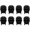 SJ@JX 8X Arcade 28mm Pulsante Tastiera MX Microswitch Vite in Tipo Pulsante per Arcade Game MAME Jamma Joystick Raspberry Pi Machine SSA Nero