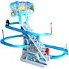 Generico Giocattoli per veicoli ferroviari Penguin - Scale da arrampicata elettriche portatili da 35 cm , set montagne russe | educativo interattivo per bambini Regalo di complean [video game]