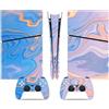 LNMLRBXEXZ Compatibile Con Adesivi Skin Per PS5 Slim Skin Disc Edition & Per Digital Console Controller Vinyl Cover Skins Wraps Scratch Resistant Compatible 49761 Avvolgimento(Disc Version)