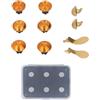 Annadue Levette in Metallo per Controller Edge, Pulsanti di Ricambio per Levette del Joystick con 6 Cappucci per Joystick in Metallo e 4 Paddle in Metallo (GOLD)