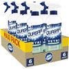 QUASAR PULITO STELLARE Quasar - Vetri - Formula Originale, con Alcool, Senza Aloni, Asciuga Rapido e Igienizza - 6 Flaconi da 750 ml