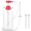 Agatige Doccia vaginale con 3 ugelli spray, sistema di pulizia vaginale per donne da 600 ml Kit portatile per doccia anale a pressione manuale - Elevata produzione di acqua