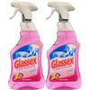 FEI FAN 2x Detergente Spray VETRI e MULTIUSO Con Aceto, Asciuga Rapido. Lascia Le Superfici Brillanti e Sgrassa a Fondo 500ml