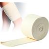 XIZAO Bendaggio tubolare elastico di supporto, taglia F, in cotone, per ginocchia, braccia, gambe, polsi (9,9 cm x 5,46 m)