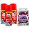 FEI FAN SET: 3x Smacchiatore a Secco Express, Facile e Veloce, Non Lascia Aloni 125ml + Spazzola Levapelucchi Per Lana e Altri Tessuti