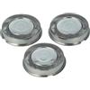 vhbw 3x testina di ricambio compatibile con Philips HS250, HS250A, HS250B, HS255A, HS255B, HS260A, HS260B, HS308, HS345, HS346, HS350A rasoio elettrico, argento