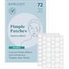 APRICOT beauty & healthcare Toppa per brufoli di albicocca, patch invisibili, cerotti idrocolloide, patch per acne seccano brufoli, aiuto immediato contro brufoli e punti neri, 72 pezzi, in 2 misure (8 mm, 12 mm)