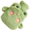 Générique Borsa 'acqua calda in peluche, 1 l, stile cartone animato, protezione dal freddo invernale, motivo animale, tasca 'acqua calda con copertura in peluche, per il recupero mestruale delle spalle