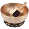 BODHI Campana tibetana XXL, Extra Large, diametro ca. 24 cm, tradizionale con feltro e martelletto weinrotem, Cuscino per meditazione, suono suono di terapia, massaggi