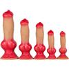 SAUVASFZ Fallo realistico per pene di cane in silicone liquido - Taglie S/M/L/XL/XXL - Plug anale, plug anale, animale - Giocattolo sessuale per massaggio del punto G e della prostata per uomini e donne(M)