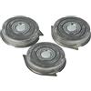vhbw 3x testina di ricambio compatibile con Philips HQ9020, HQ9070, HQ9080, HQ9090, HQ9100, HQ9120, HQ9140, HQ9160, HQ9161, HQ9170, HQ9190, HQ9199, PT920 rasoio elettrico, argento