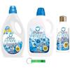 Beni Culinari Puro Amore Blu Pacchetto Test - Ammorbidente Liquido + Detersivo + Profumo / 3 Articoli della stessa Fragranza + Beni Culinari Portachiavi Gratis