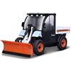 Burago Bburago B18-31805 Bobcat TOOLCAT - Veicolo per Gatti Bobcat con spazzaneve funzionante, Bianco, Medio