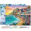 Figured'Art Dipingere con i Numeri con Telaio - Paint by Numbers Vacanze al mare, Passatempo per Adulti, Kit Completo, Hobby Creativi - Quadri fai da te 40x50cm Tela Già Incorniciata